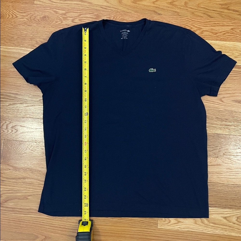 Lacoste Dark Blue V-Neck Tee
